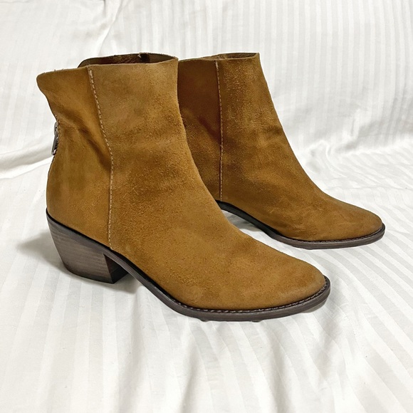 Lucky Brand Kaiya Suede Western Ankle Boot Brown size 6 - Picture 2 of 11